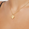 CLOVER LEAF NECKLACE - FULL GOLD